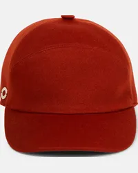 Loro Piana Cappello da baseball in cashmere Rosso