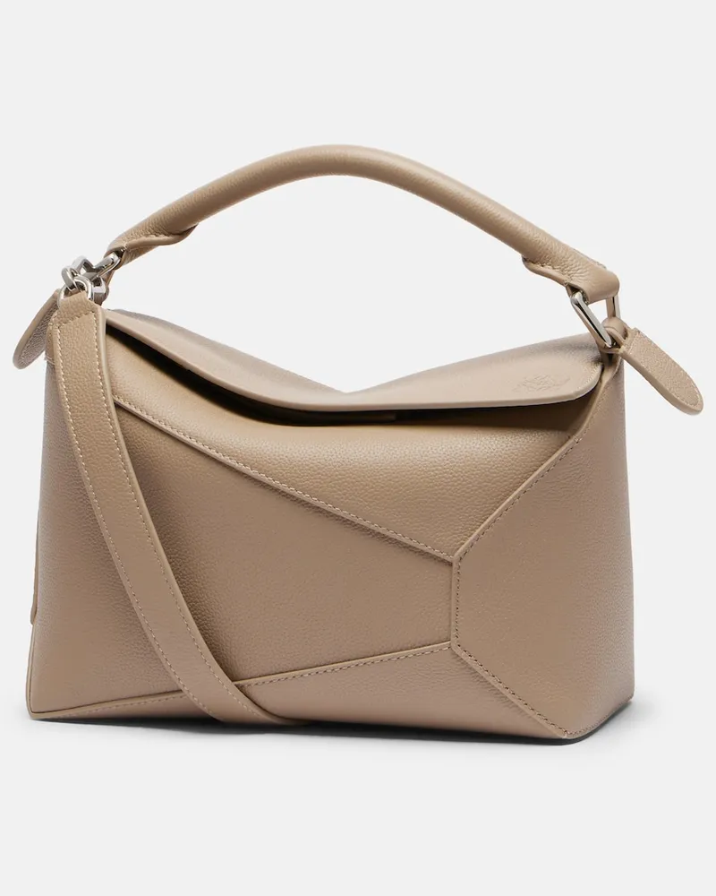 Loewe Borsa Puzzle Edge Small in pelle Beige