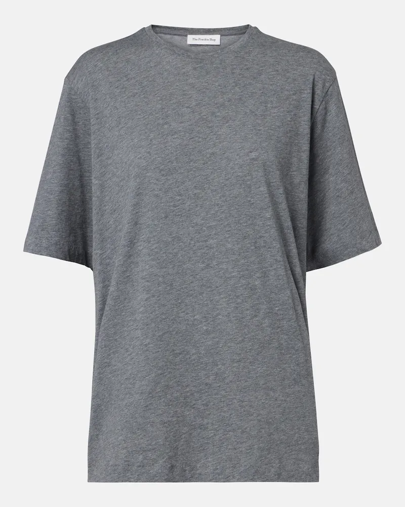 FRANKIE Shop T-shirt Harper in jersey di cotone Grigio