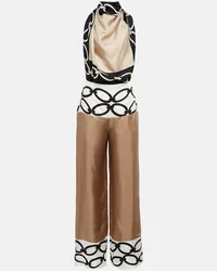 Valentino Garavani Jumpsuit Valentino Chain 1967 in twill Beige