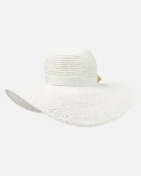 Valentino Garavani Cappello Roman Stud con pelle Bianco