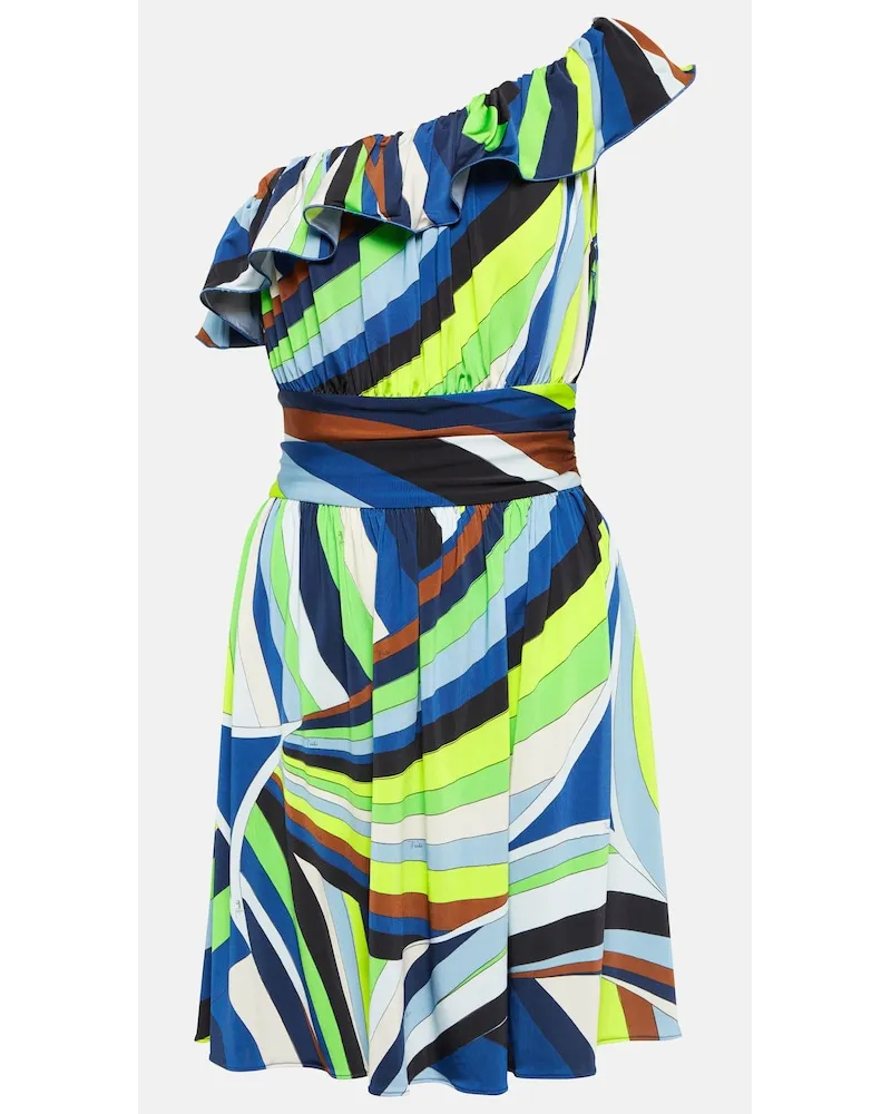 Emilio Pucci Miniabito monospalla Iride con stampa Multicolore