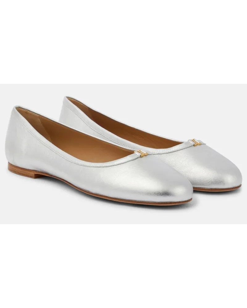 Chloé ChloÃ© Ballerine Marcie in pelle metallizzata Argento