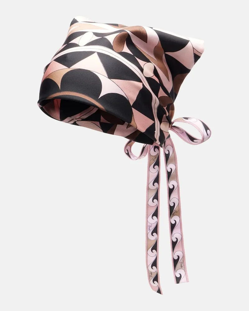 Emilio Pucci Foulard Manuba in twill di seta Rosa