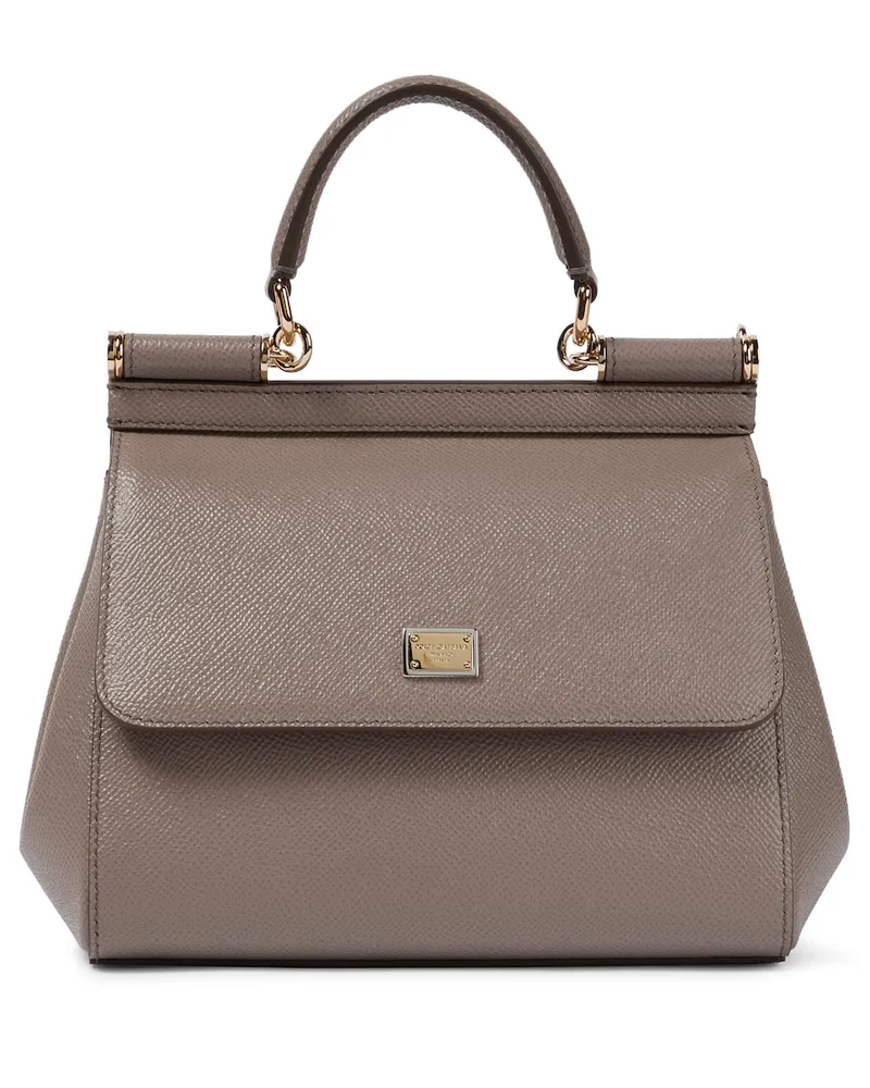 Dolce & Gabbana Borsa Sicily Small in pelle Marrone