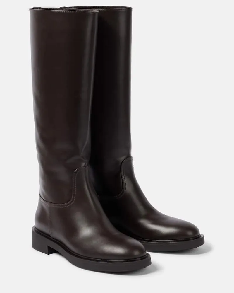 Gianvito Rossi Stivali Ascott in pelle Marrone