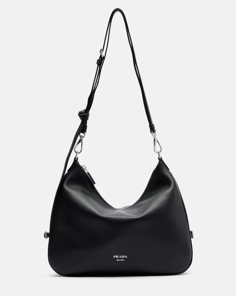 Prada Borsa a spalla Aimee Large in pelle Nero
