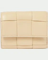 Bottega Veneta Portafoglio in pelle intrecciata Beige