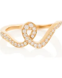 Sophie Bille Brahe Anello Ruban de Diamant in oro 18kt con diamanti Giallo