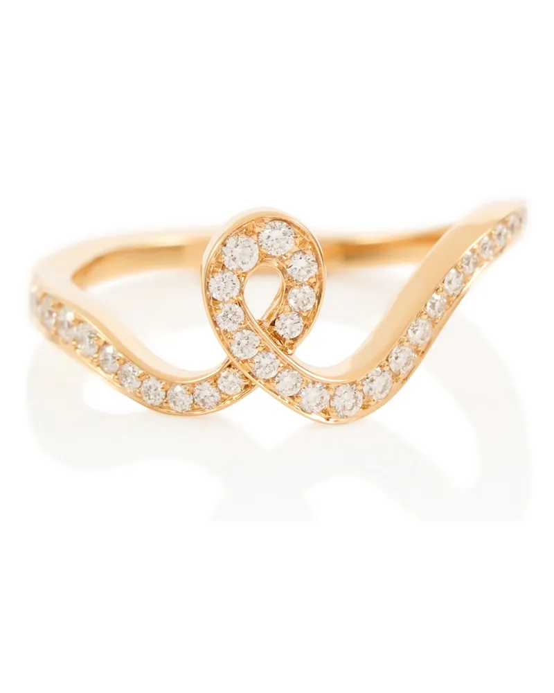 Sophie Bille Brahe Anello Ruban de Diamant in oro 18kt con diamanti Giallo