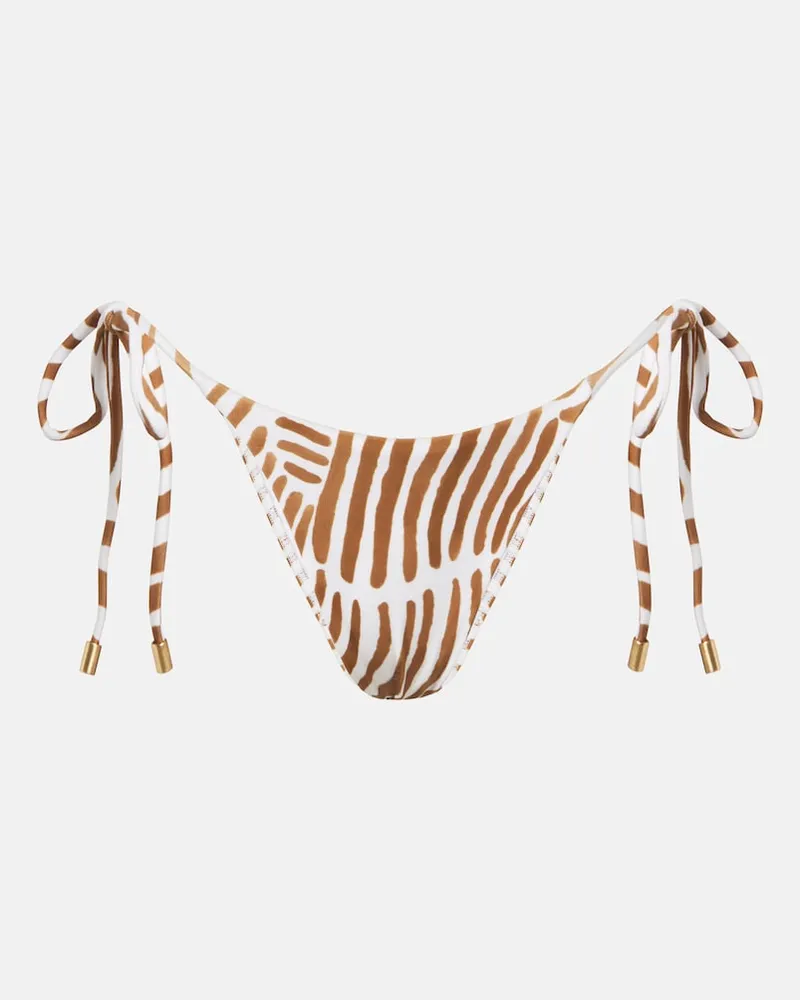 ViX Slip bikini Tie Side con stampa Marrone