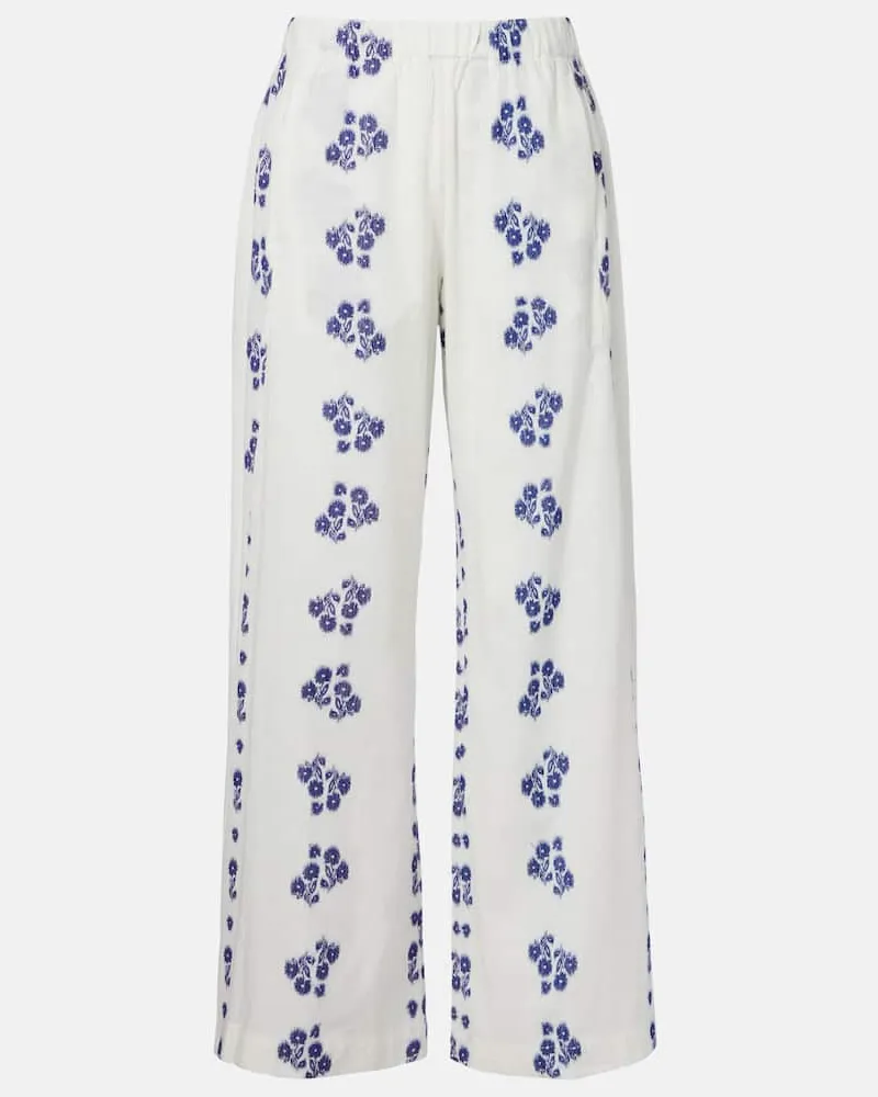 Velvet Pantaloni Nellie a gamba larga Bianco