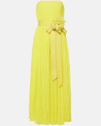 Max Mara Abito lungo Elegante Hiltex in chiffon Giallo