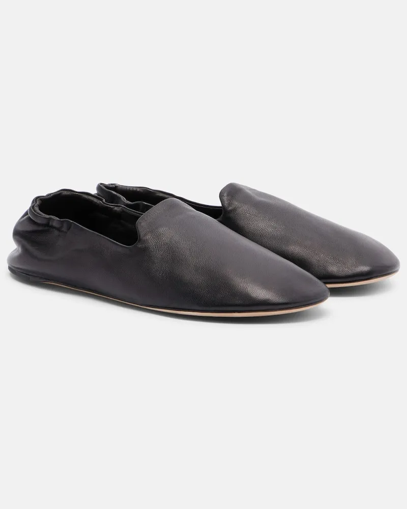 The Row Slippers Casa in pelle Marrone