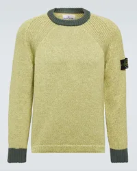 Stone Island Pullover Compass in cotone Verde