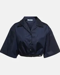 Prada Camicia cropped in Re-Nylon Blu