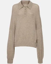 KHAITE Pullover stile polo Rene in cashmere Beige