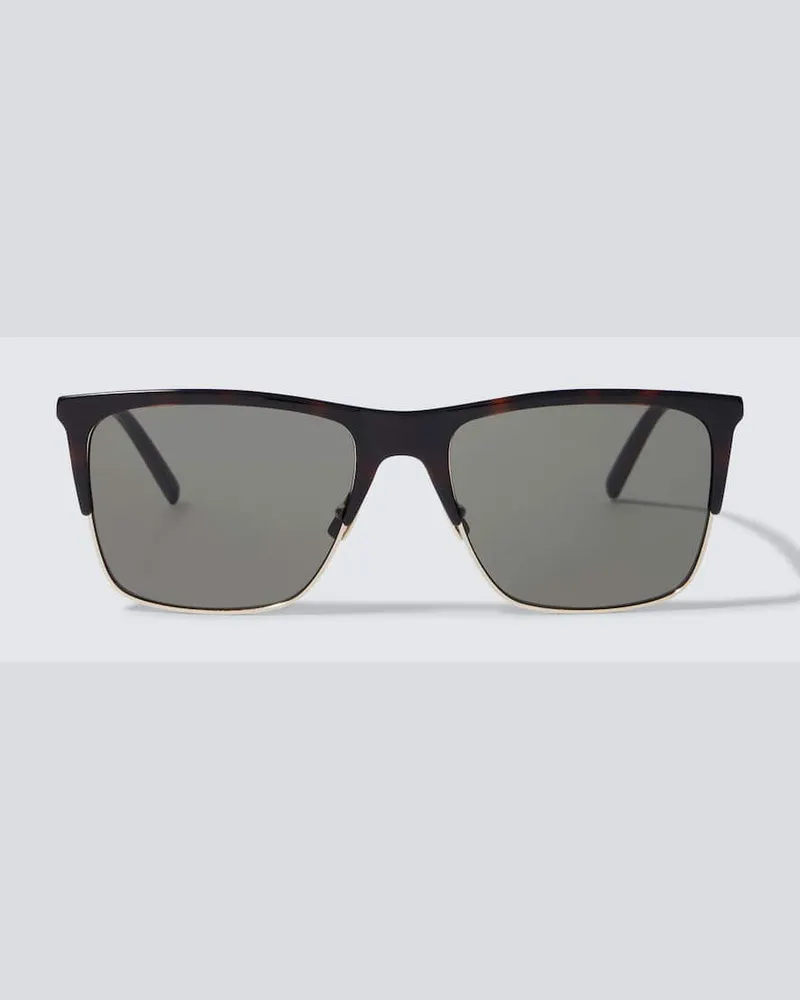 Saint Laurent Occhiali da sole rettangolari SL 768 Marrone