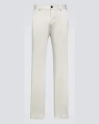 AMI Paris Pantaloni chino in raso di cotone Bianco