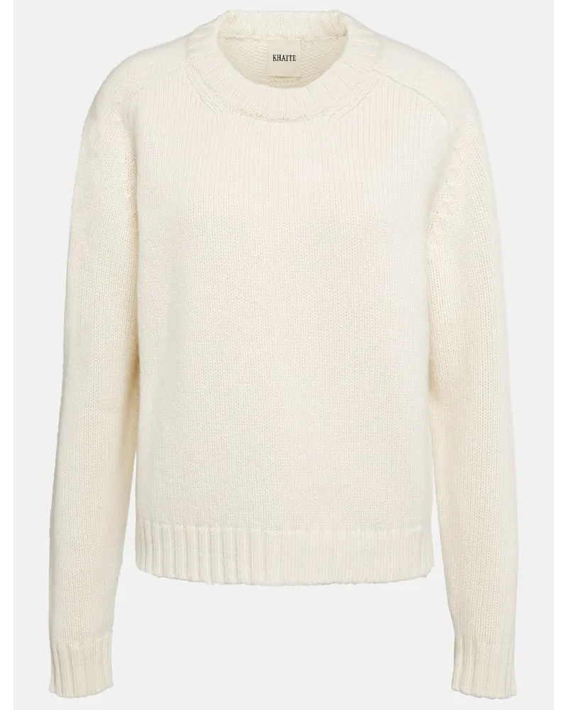 KHAITE Pullover Mae in cashmere Bianco