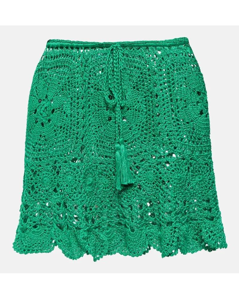Anna Kosturova Minigonna in crochet Verde