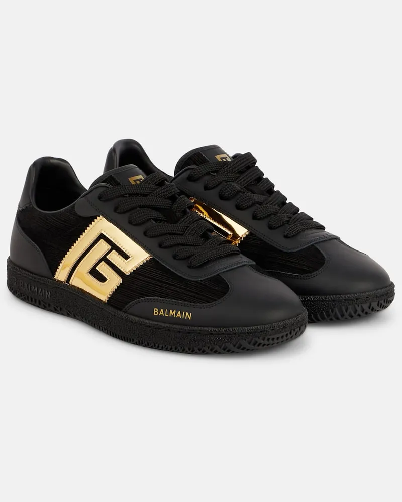 Balmain Sneakers PB in pelle Nero