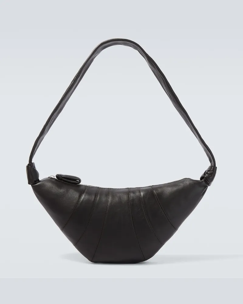 Christophe Lemaire Borsa a spalla Croissant Medium in pelle Marrone