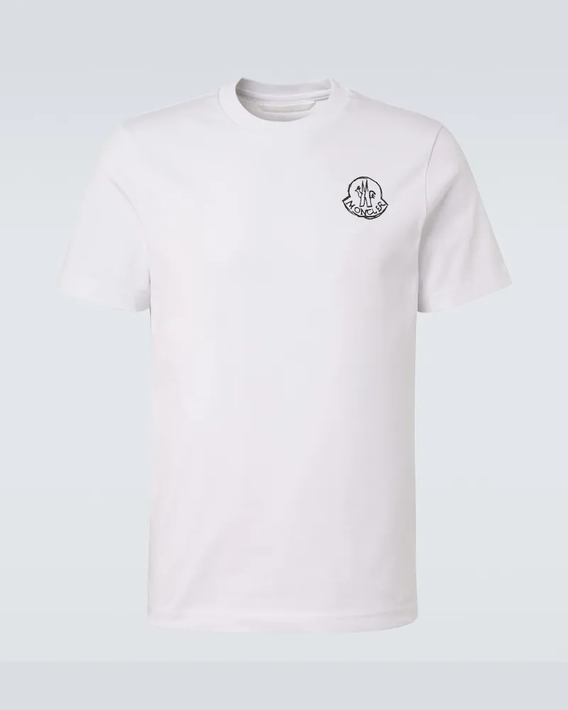 Moncler T-shirt in jersey di cotone Bianco
