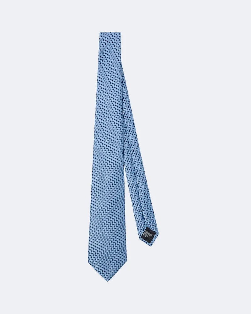 Giorgio Armani Cravatta in seta jacquard Blu