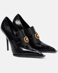 Versace Pumps in vernice con stampa Nero