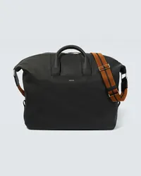 Ermenegildo Zegna Borsa da viaggio Raglan in pelle Nero