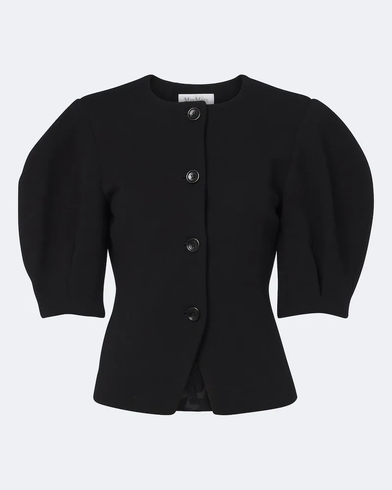 Max Mara Giacca in jersey jacquard Nero