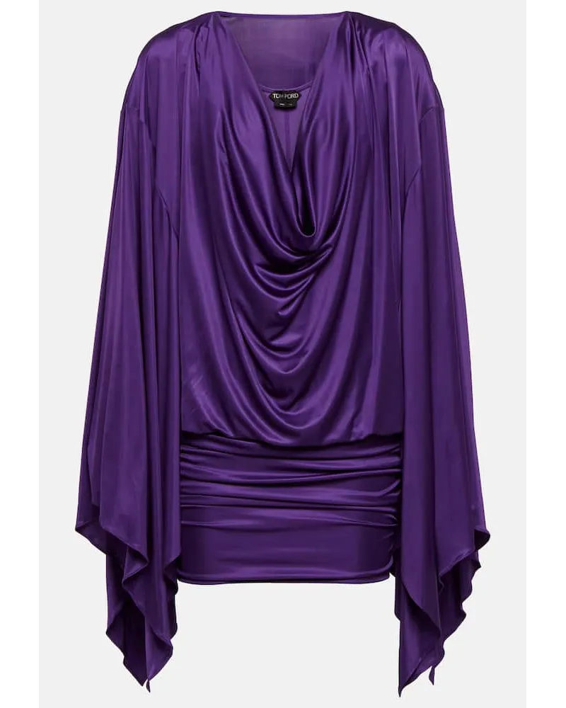 Tom Ford Miniabito in raso Viola