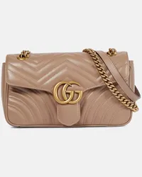 Gucci Borsa a tracolla GG Marmont Small in pelle Beige