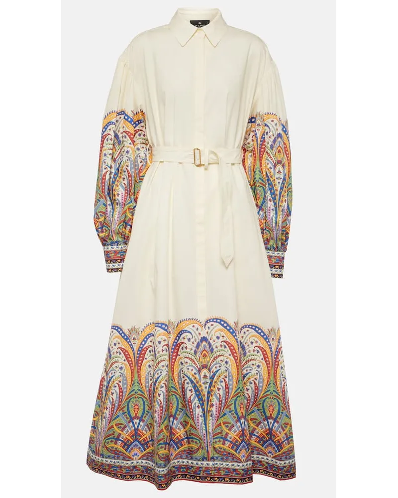 Etro Abito chemisier midi in cotone paisley Multicolore