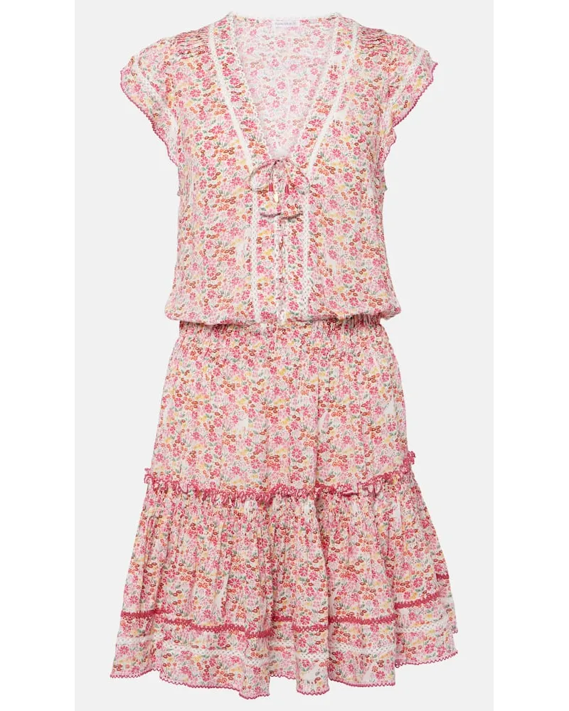 Poupette St Barth Miniabito Anais con stampa floreale Rosa