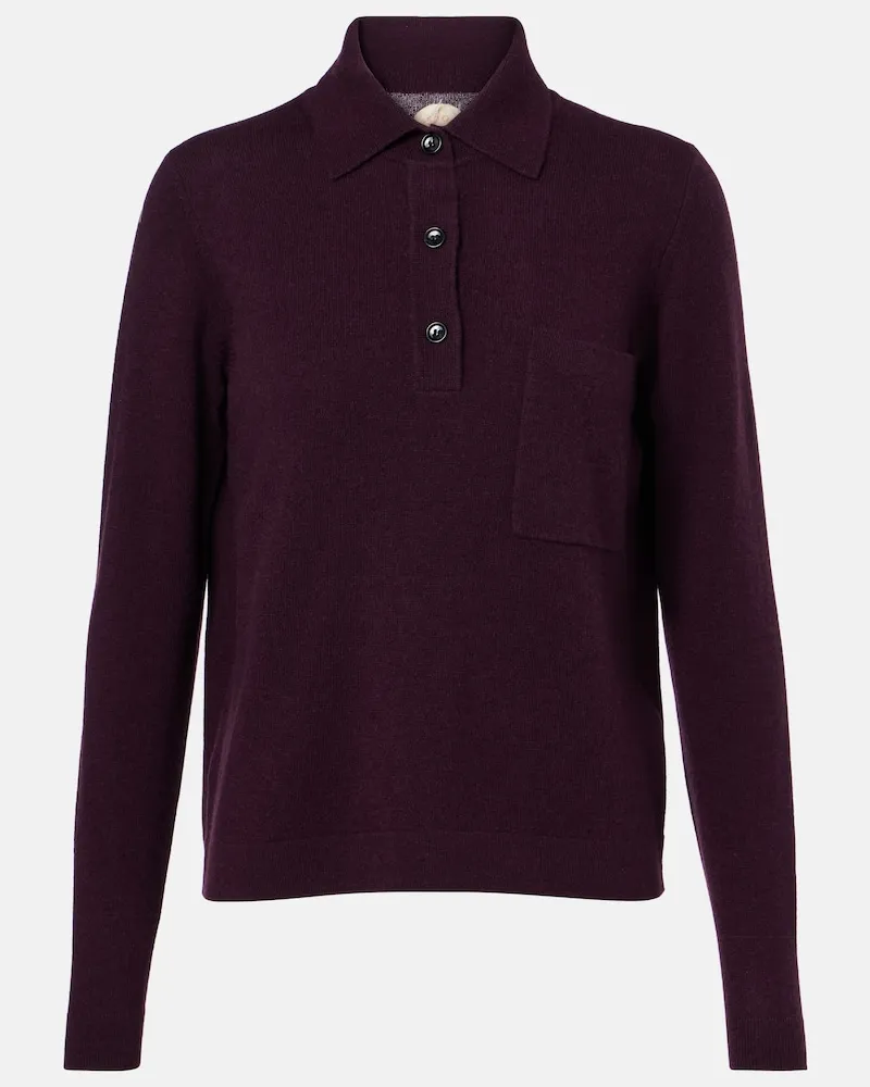 Jardin des Orangers Pullover polo in lana e cashmere Viola