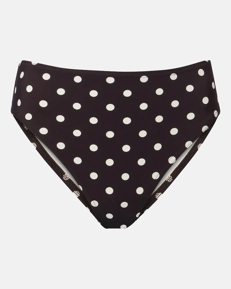 Karla Colletto Slip bikini a pois Marrone