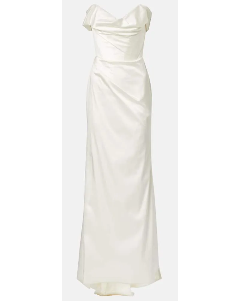 Vivienne Westwood Bridal - Abito lungo Nova Cora in raso Bianco