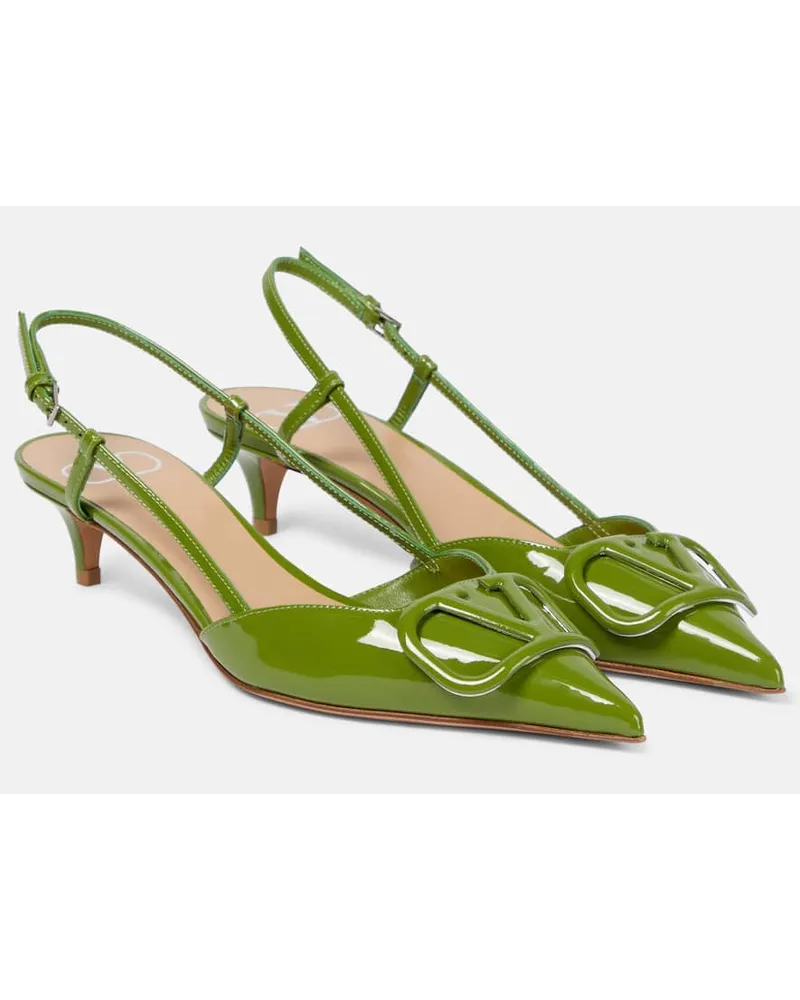 Valentino Garavani Pumps slingback VLogo in pelle Verde