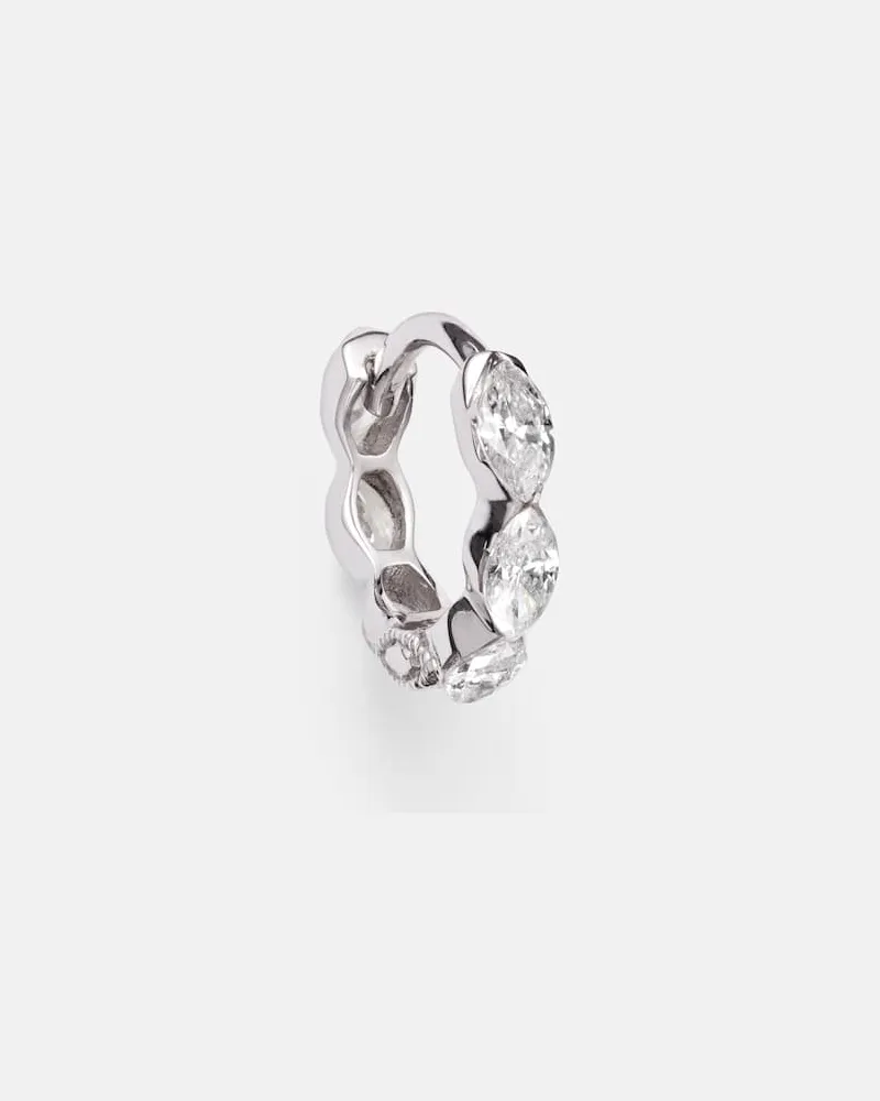 Maria Tash Orecchino singolo in oro bianco 18kt (750/1000) con diamanti Argento