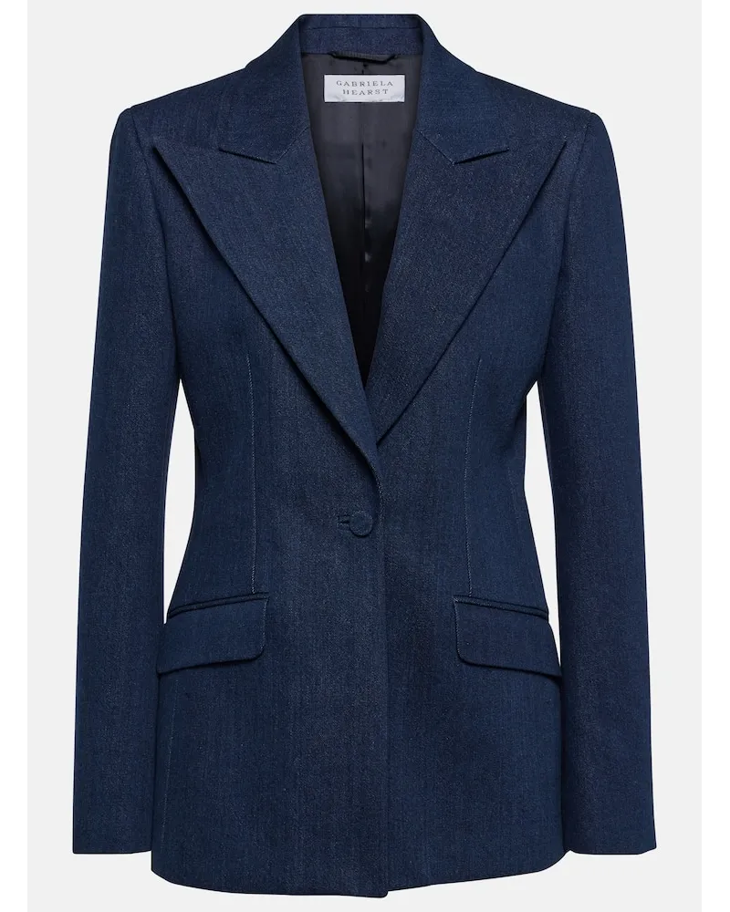 Gabriela Hearst Blazer monopetto di jeans Leiva Blu