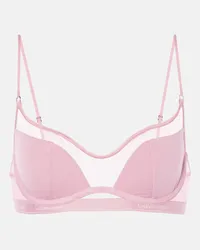 Nensi Dojaka x Calvin Klein - Top bralette in jersey e mesh Rosa