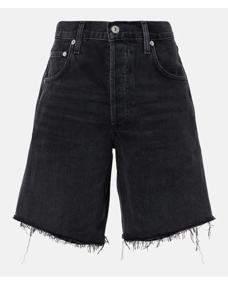 Citizens of humanity Shorts di jeans Ayla a vita alta Nero