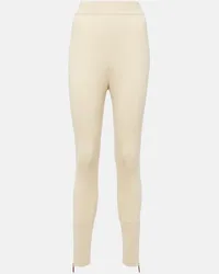 Loro Piana Leggings in cashmere e seta Beige