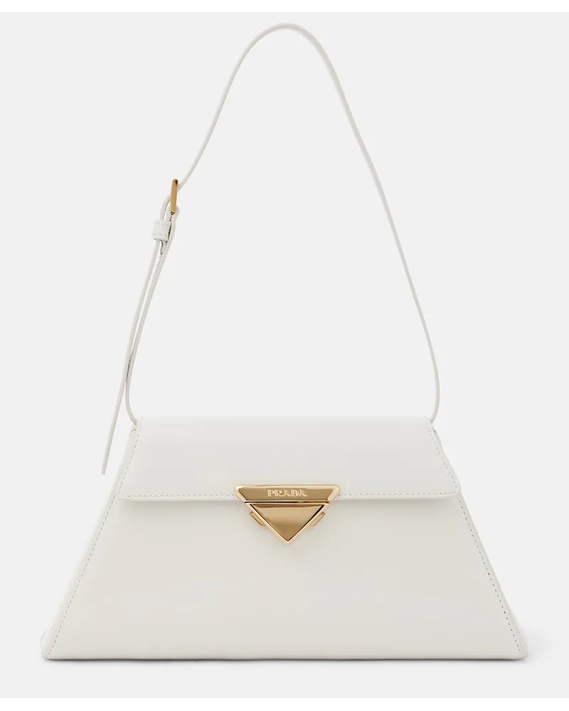 Prada Borsa a spalla Medium in pelle Bianco