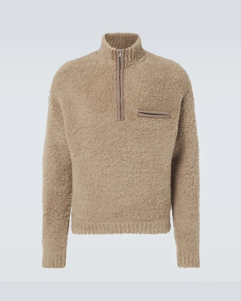 AURALEE Pullover in bouclÃ© di misto lana Beige