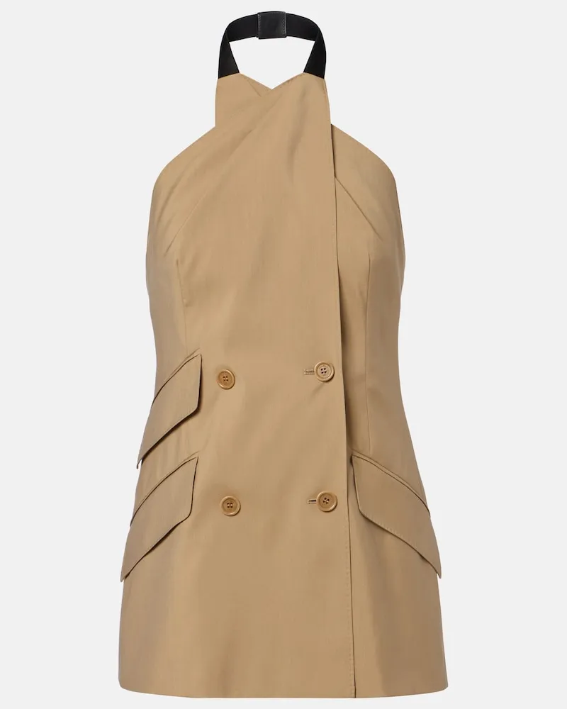 Max Mara Gilet Nuraghe in lana e seta Beige