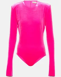 Alexandre Vauthier Body Velvet in velluto Rosa