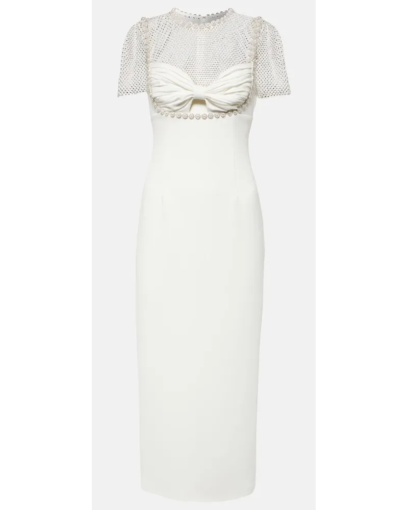 Self-Portrait Bridal - Abito midi in crÃªpe Bianco